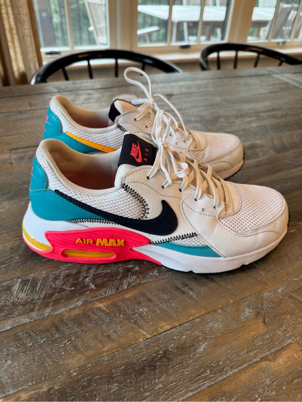 Nike Air Max Men’s Sneakers White Teal Pink Yellow Black